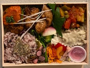 An excellent vegan bento  at Onwa in Nara