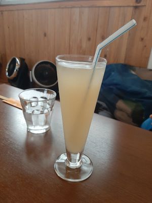Homemade ginger ale, yummy at Onwa in Nara