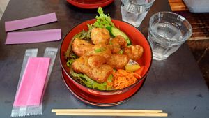 Vegan karaage at Onwa in Nara