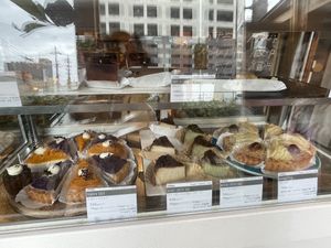 Cake display  at Onwa in Nara