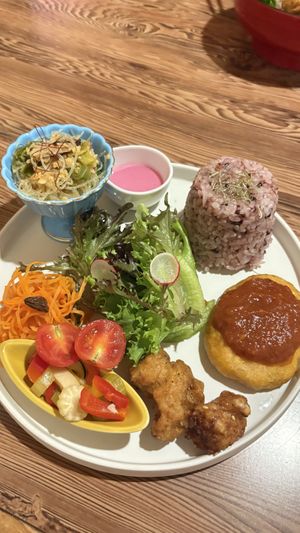 Tofu Hamburger Plate   at Onwa in Nara