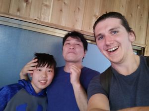 The host and I believe his son.

Lovely friendly pair. Make sure you go say hi! at Onwa in Nara