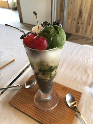 Matcha parfait!!!  at Onwa in Nara