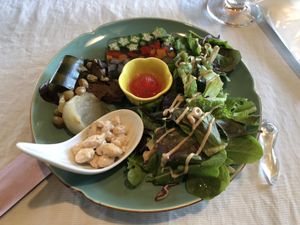 Vegan delight - salad at Onwa in Nara