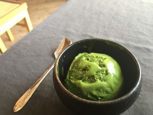 Matcha vegan gelato~  at Onwa in Nara