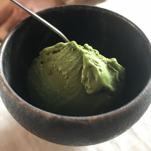 Matcha Gelato (Vegan) 
100% Organic Ceremony local Matcha
&Almond milk. It maid from scratch. at Onwa in Nara