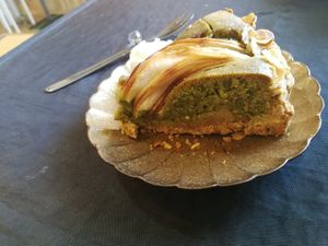 Apple pie with matcha at Onwa in Nara