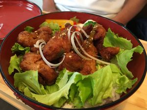 Karaage bowl at Onwa in Nara