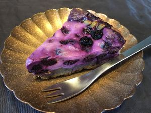 Blueberry tart at Onwa in Nara