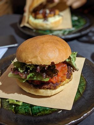 Vegan Classic Burger at Onwa in Nara