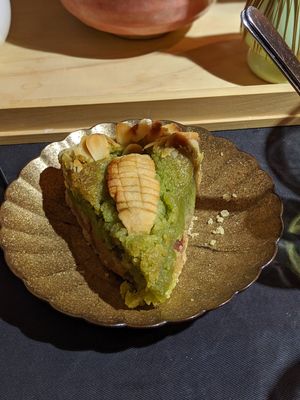 Matcha + Apple Tart at Onwa in Nara