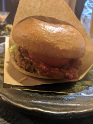 Cutlet burger at Onwa in Nara