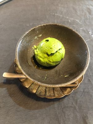 Matcha gelato at Onwa in Nara