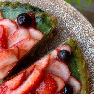 Gluten-free&Vegan Strawberry Tart at Onwa in Nara