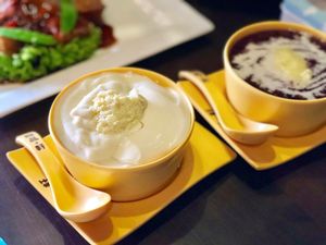 Soya Beancurd with Durian at Dessert Library in Johor Bahru