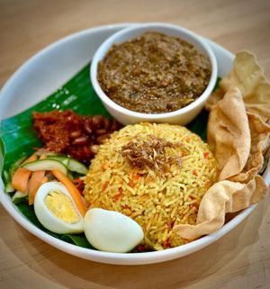 Nasi Briyani Basmati + Egg at Dessert Library in Johor Bahru
