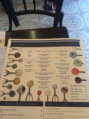 Ice crean flavours  at Torry's Ice Cream in Phuket