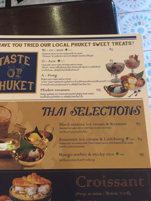 Dessert section  at Torry's Ice Cream in Phuket