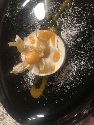 Bavarian cream dessert : delicious  at Sesamo Nero in Pescara