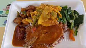 Assam fish curry at Yuan Yuan 圓緣素食 - Chinatown in Central Singapore