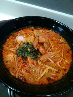 Laksa at AMK Hub - Vegetarian Stall in Northeast Singapore