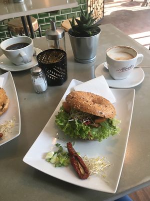 Freshly made breakfast - thx, Peter! at Grüngut in Berlin