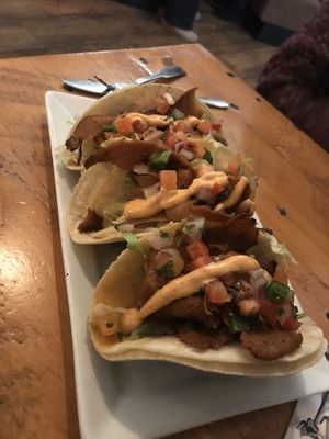 Korean BBQ tacos - also so delicious ! at The Howe in Minneapolis