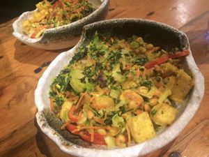 Tofu curry bowls at The Howe in Minneapolis
