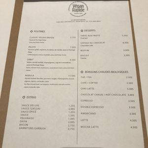 Vegan Rapide at Vegan Rapide - Le Misanthrope in Montreal