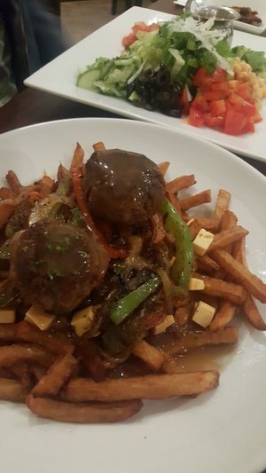 Poutine at Vegan Rapide - Le Misanthrope in Montreal