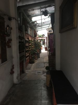 Small place, good music on the stereo  at Luna Vegana in Mexico City