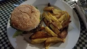 Hamburguesa Sabrosisima... at Luna Vegana in Mexico City