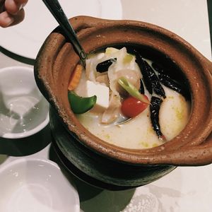 Tom kha soup (vegan) at Bali Thai - Suntec City in Central Singapore