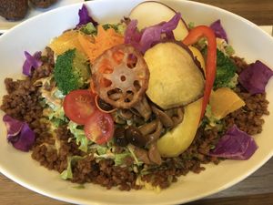 Taco rice bowl  at Where is a Dog in Tokyo