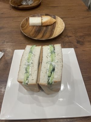 Cucumber and dill vegan sandwich was greatt  at Where is a Dog in Tokyo