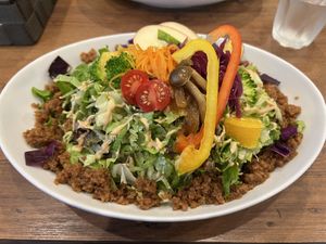 Vegan rice bowl  at Where is a Dog in Tokyo
