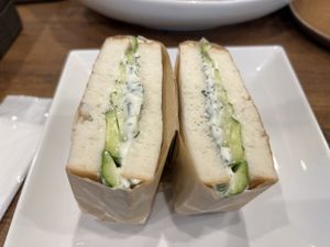 Cucumber sandwich  at Where is a Dog in Tokyo