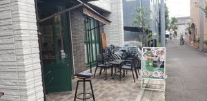 View of the restaurant from the street. A visual guide on how to get to the restaurant can be found on their Instagram page along with the English menu. at Where is a Dog in Tokyo