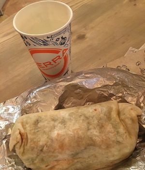 Vegan burrito at Tierra Burrito Bar - Espoz y Mina in Madrid