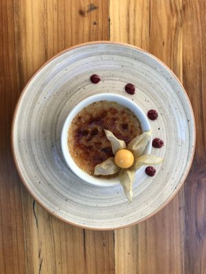 Crème Brûlée 😍  at Sapiens in Santiago