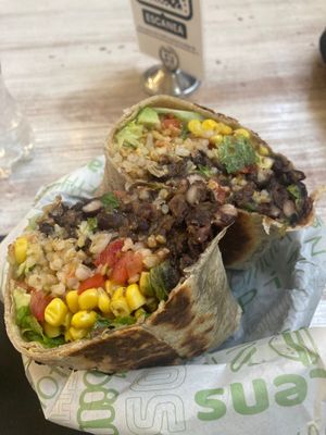 Very full burrito! at Sapiens in Santiago