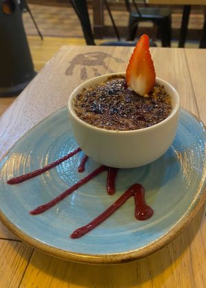 Creme brulee   at Sapiens in Santiago