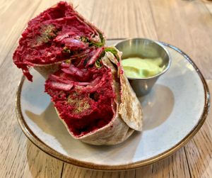 Burrito durum at Sapiens in Santiago