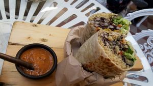 burrito - will fill you up at Sapiens in Santiago