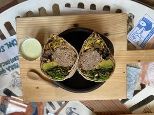 Lens burrito at Sapiens in Santiago