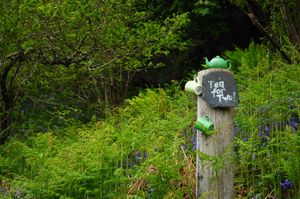lovely waymarks at Kerrera Tea Garden in Isle Of Keerera