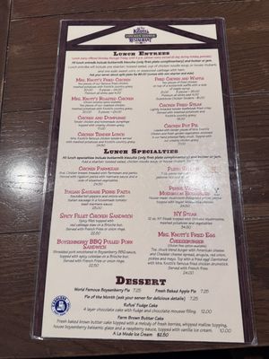 Oct 2025  at Knott's Berry Farm - Mrs. Knott's Chicken Dinner Restaurant in Buena Park