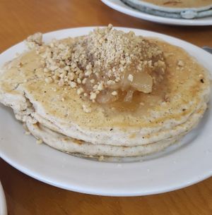 Apple Spice pancakes at Jeannie's Great Maine Breakfast in Bar Harbor