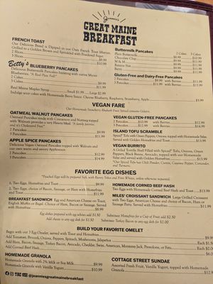  at Jeannie's Great Maine Breakfast in Bar Harbor