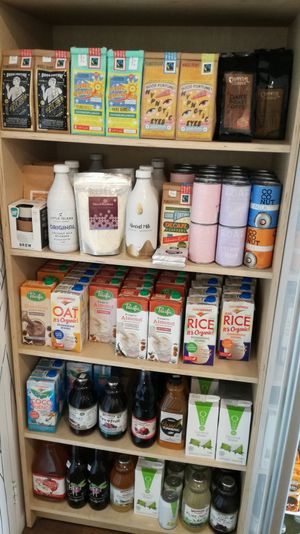 mylk section at Be Organics in Mount Maunganui